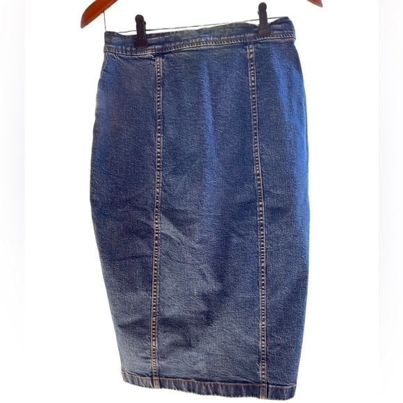 Madewell Asymmetrical Button Jean Skirt 26 - Picture 4 of 8